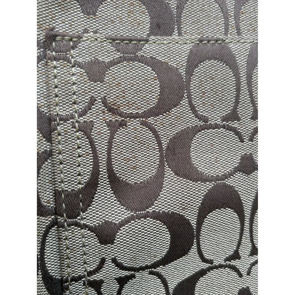 Coach Signature Jacquard Diaper Bag Tote Brown Tan Monogram 10341